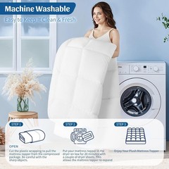 4 Inches Thick Mattress Topper Quilted Cooling Mattress Topper Pad