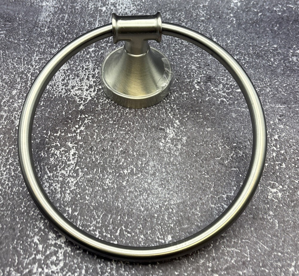 Towel Ring ~ Nickel Silver Color ~ No Screws