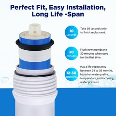 150 GPD RO Membrane Maple Syrup Reverse Osmosis Filtration System Cartridges Set