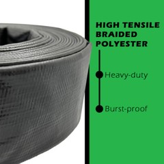 Primal Accessories Backwash Hose 1.5 in x 25 ft Black Commercial Grade 43.5 psi