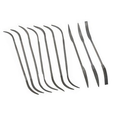 New KING 10pc Assorted Smooth Cut RIFFLER FILES, American Double Cut, Double End