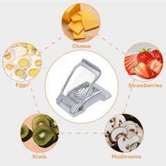 Egg Slicer for Hard Boiled Eggs Heavy Duty Fruit Egg Cutter with Stainless Steel
