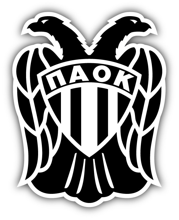 PAOK FC Greece Soccer Football Logo Car Bumper Sticker Decal 4” x 5”
