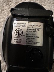 Two Portable Electric Fan Heaters 400W 120V