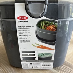 OXO Easy-Clean Compost Bin 1.75 Gallon Gray Kitchen Countertop – 13294600