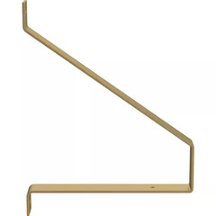 2-Pack 8.3 in X 10.3 In. Rustic Satin Gold Shelf Bracket