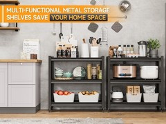 3-Tier Heavy Duty Metal Shelving Unit Garage Shelves Utility Rack Adjustable