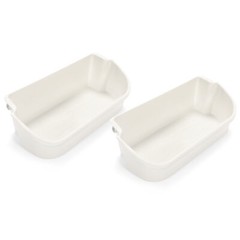 New 2 pack White Gallon Door Bin For Frigidaire Refrigerator 240356401