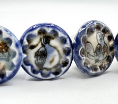Ken Edwards Tonala Pottery Drawer Pulls Set 10 Knobs Birds & Butterfly Mexico