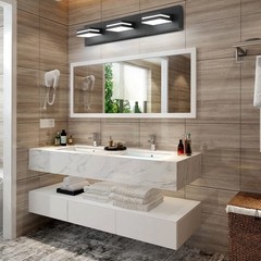 LED Modern Bathroom Vanity Light Fixtures 3-Light 24-Inch Matte Black Modern