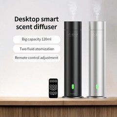 AROMA Mini Diffuser 1200 Sqft. SILVER W/ 5 PREMIUM Scents 20ml Hotel Collection