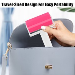 Sticky Lint Roller Clean Pet Hair Remover Washable Reusable Set of 2 Travel Size