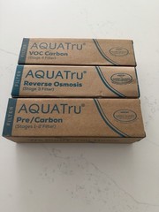 AquaTru Stage 1-4 Filter Set Of 3 Pre/Carbon Reverse Osmosis VOC Carbon