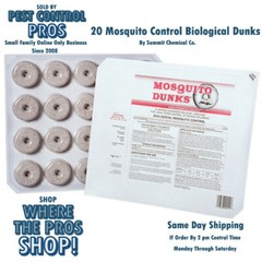 20 Summit Mosquito Dunks Organic Biological Control ~ Kill Mosquitoes & Larvae