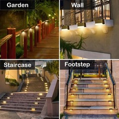 4~20 Pack Solar Deck Lights Outdoor Waterproof LED Steps Lamps For Stairs Fence