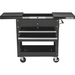 Ironton 28in. 2-Drawer Tool Cart, 30-1/2in.L x 14-1/2in.W x 33in.H, 350-Lb.