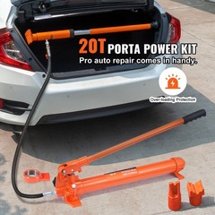 20 Ton Portable Hydraulic Jack Kit with 4.6ft Hose & Case