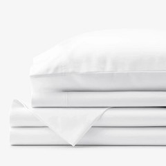 TCS Legends Hotel Premium Smooth Supima Cotton Wrinkle-Free Sateen Bed Sheet Set