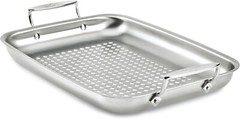All-Clad Outdoor Stainless Steel Roaster 15×11 Inch Oven Broiler Safe 700F