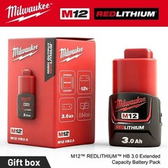 Authentic Milwaukee M12 CP3.0 3.0 Ah X2 Batteries 48-11-2430 Lithium 2-Pack