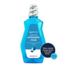 Amazon Basics Multi Action Antiseptic Oral Rinse, 33.8 Fl Oz (Pack of 1)