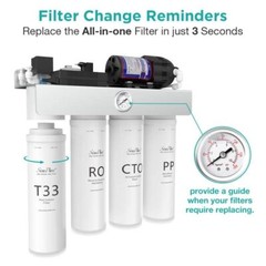 6 Months Set PP CTO T33 Water Filter Replacement For SimPure T1-400UV RO System