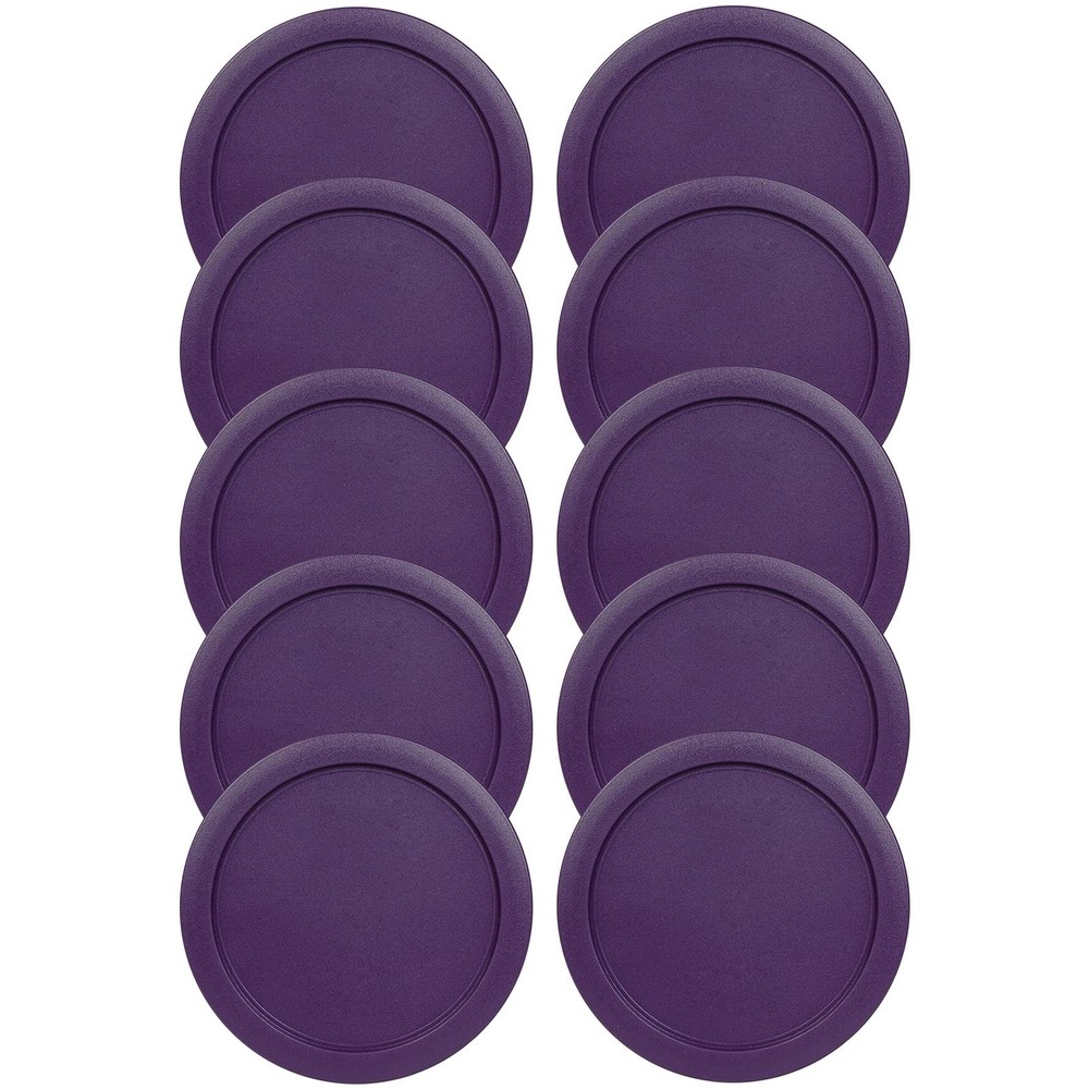 Replacement Lids for Pyrex 1-CUP Storage Cover 4″ Bowl 7202-PC Purple (10 pcs)