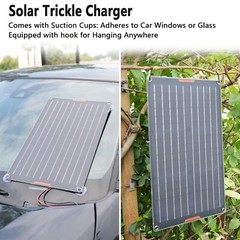 MHPOWOS 30W Solar Battery Charger 12V Solar Trickle Battery Charger Waterproof