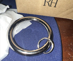 NEW DRAPE Rings Restoration Hardware CLASSIC Loop POLISHED Nickel Silver LARGE