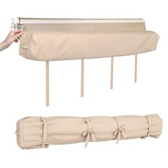Patio Awning Manual Retractable Sun Shade Canopy Outdoor Deck Shelter 4 Size