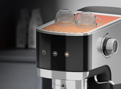 WHALL Espresso Coffee Maker with Milk Frother Steam Wand, Stainless Steel