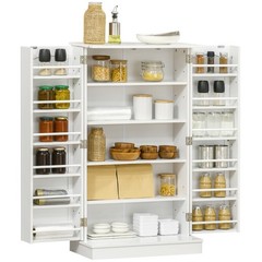 41″ Kitchen Sideboard Cabinet Food Pantry with Doors & 5-Tier Adjustable Shelves