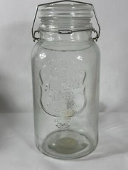 Glass Beverage Dispenser 2 Gallon with Glass Clamp Lid Hand-Wash Only