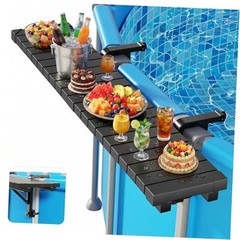Pool Bar for Above Ground Pool, 49.4″x9.6″ Heavy Duty Swim Up 49.4IN x9.6IN