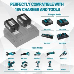 2 PACK 6.0Ah 18V Lithium-Ion Battery For Makita BL1860B BL1850B BL1840B BL1815B