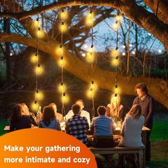 Solar String Lights 100FT, ST38 Shatterproof Bulbs Waterproof for Patio Garden