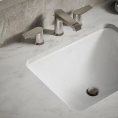 Caxton 20.4 In. X 19.75 In. Undermount Bathroom Sink in White Vitreous China