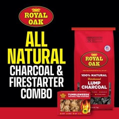 100% All Natural Hardwood Lump Charcoal 15.4 LBS