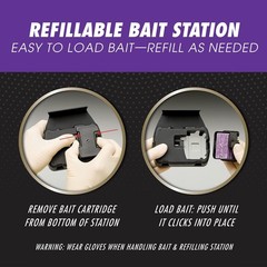 Tomcat Advanced Formula Mouse Killer with Refillable Bait Station + 12 Refills