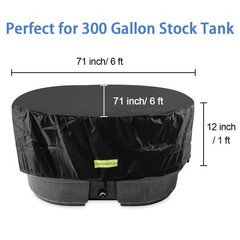 Rubermaid 300 Gallon Oval Waterproof Stock Tank Insulation 300 Gallon Cover
