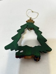 Vintage Resin Christmas Tree Ornament Toys Bear 4 x 4″