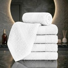 Ample Decor Wash Cloths Pack of 10/20/50 100% Cotton High Absorbency Soft