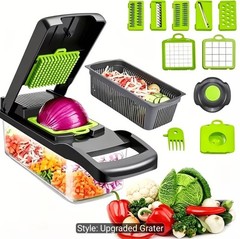 16-in-1 Multifunction Vegetable Chopper & Food Slicer – Kitchen Cutter, Dicer