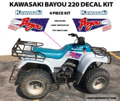 1988 2006 Kawasaki Bayou 220 Decal Graphics Emblem Pattern Plastic Marks OEM Kit