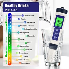 Professional 5-in-1 Water Tester Tool PH/TDS/EC/Salinity/Temperature for Pool