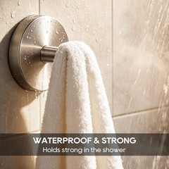 1-4pc Suction Cup Hooks Waterproof Shower Hooks Bathroom Towel Hanger Punch-Free