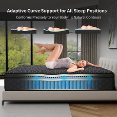 12″ 14″ Twin Full Queen King Mattress Gel Memory Foam Hybrid Spring in a Box