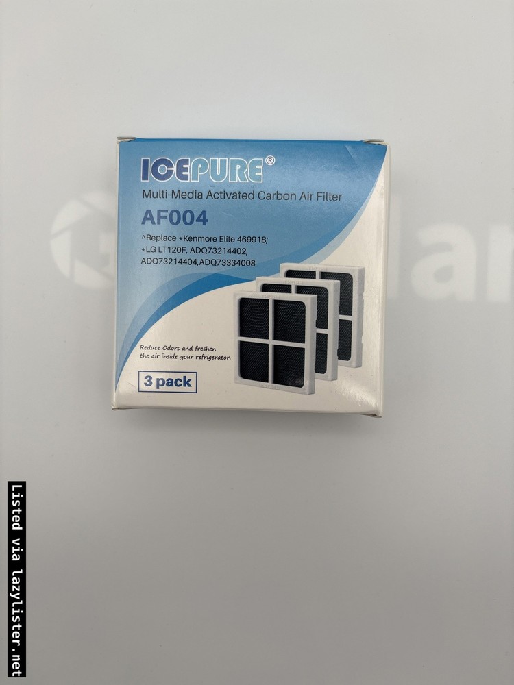 ICEPURE AF004 Refrigerator Air Filter 3 Pack Multi-Media Activated Carbon