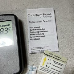 Airthings Corentium Home Radon Detector 223 Portable, Easy-to-Use (Open Box) G2
