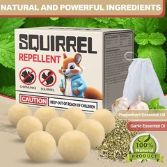10 Balls Squirrel Repellent Outdoor &Indoor Made with Essential Peppermint Oils